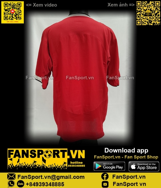 Áo đấu Manchester United 2004-2005-2006 home shirt jersey Nike 118834