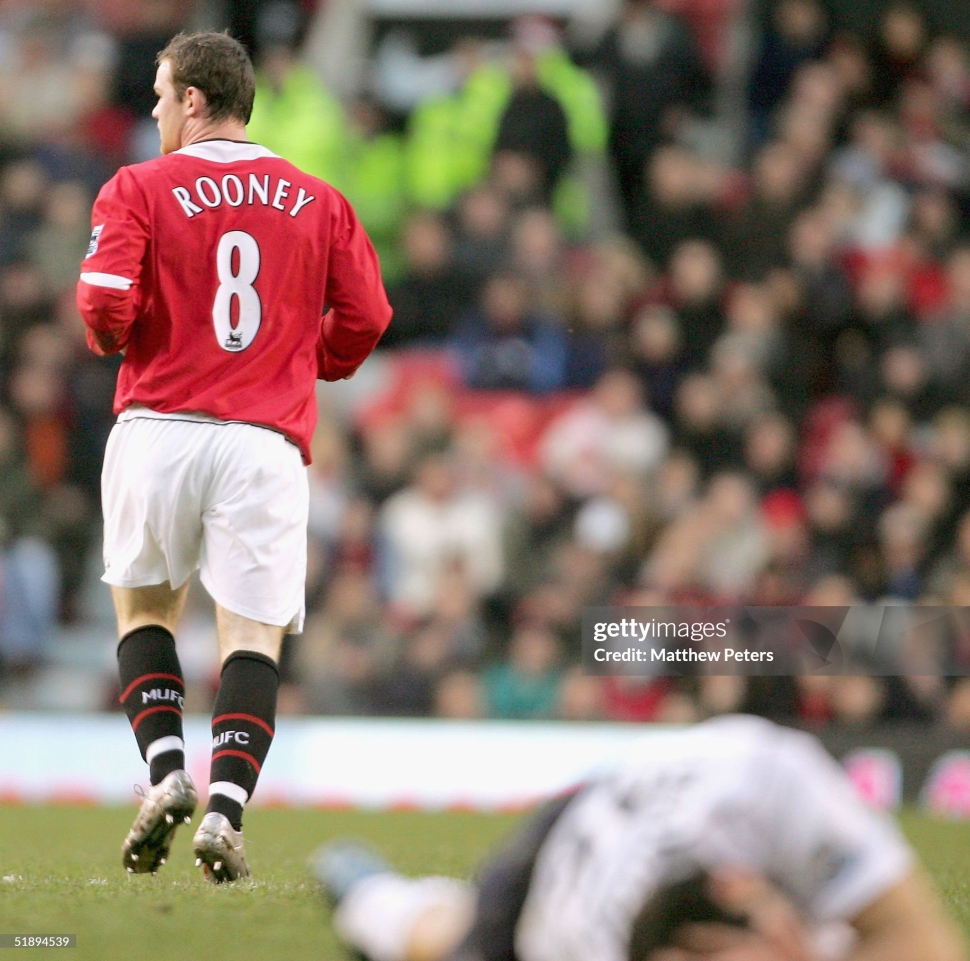 Áo Rooney 8 Manchester United 2004-2005-2006 home shirt jersey 118834