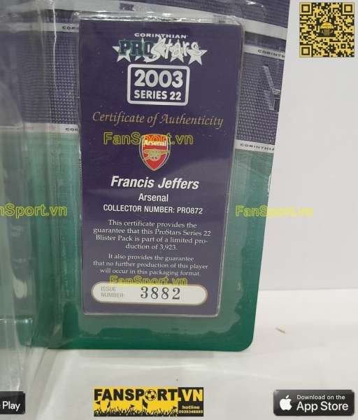 Tượng Francis Jeffers 9 Arsenal 2002 2003 2004 home corinthian PRO872