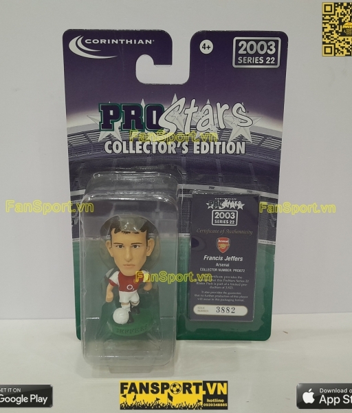 Tượng Francis Jeffers 9 Arsenal 2002 2003 2004 home corinthian PRO872