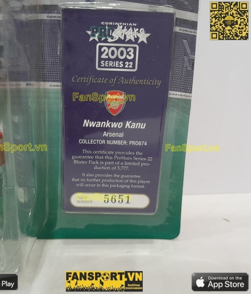Tượng Nwankwo Kanu 25 Arsenal 2002 2003 2004 home corinthian PRO874