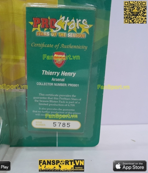 Tượng Thierry Henry 14 Arsenal 2002 2003 2004 home corinthian PRO801
