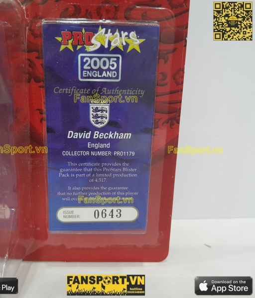 Tượng David Beckham 7 England 2005 2006 2007 home corinthian PRO1179