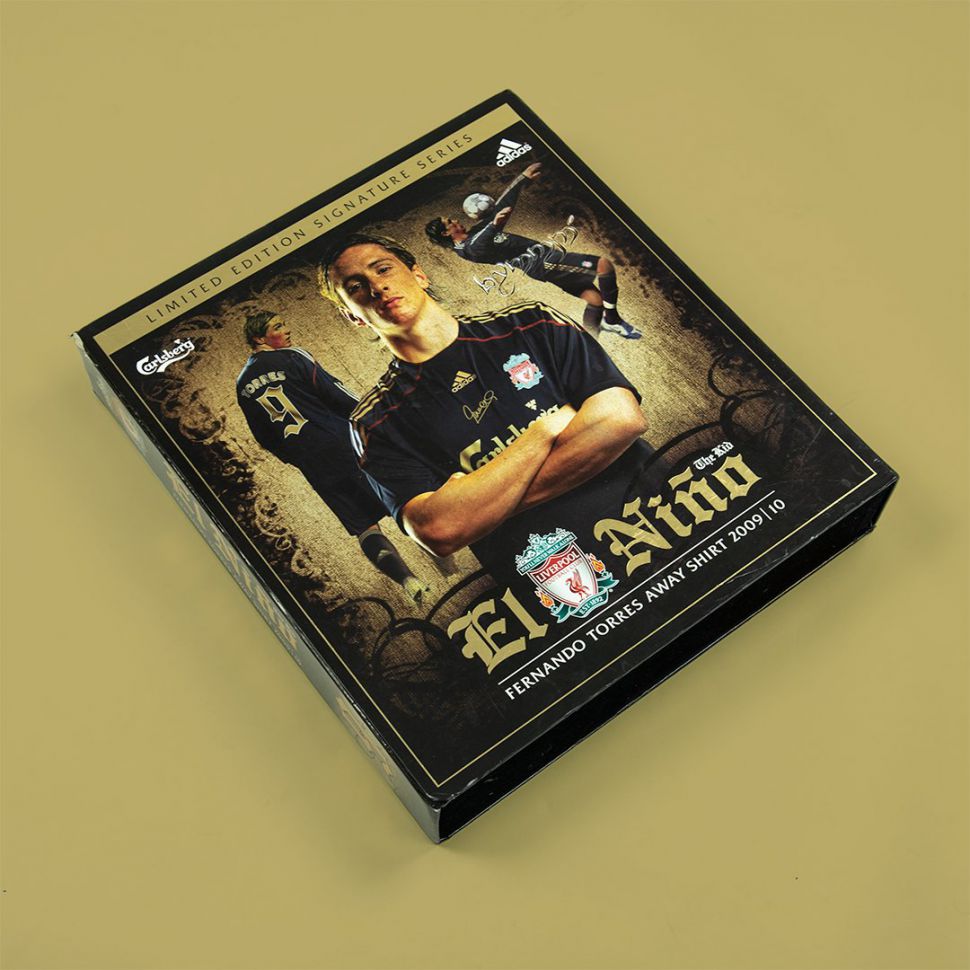 Box chữ ký Torres Liverpool 2009-2010 jersey shirt sign E85670 Adidas