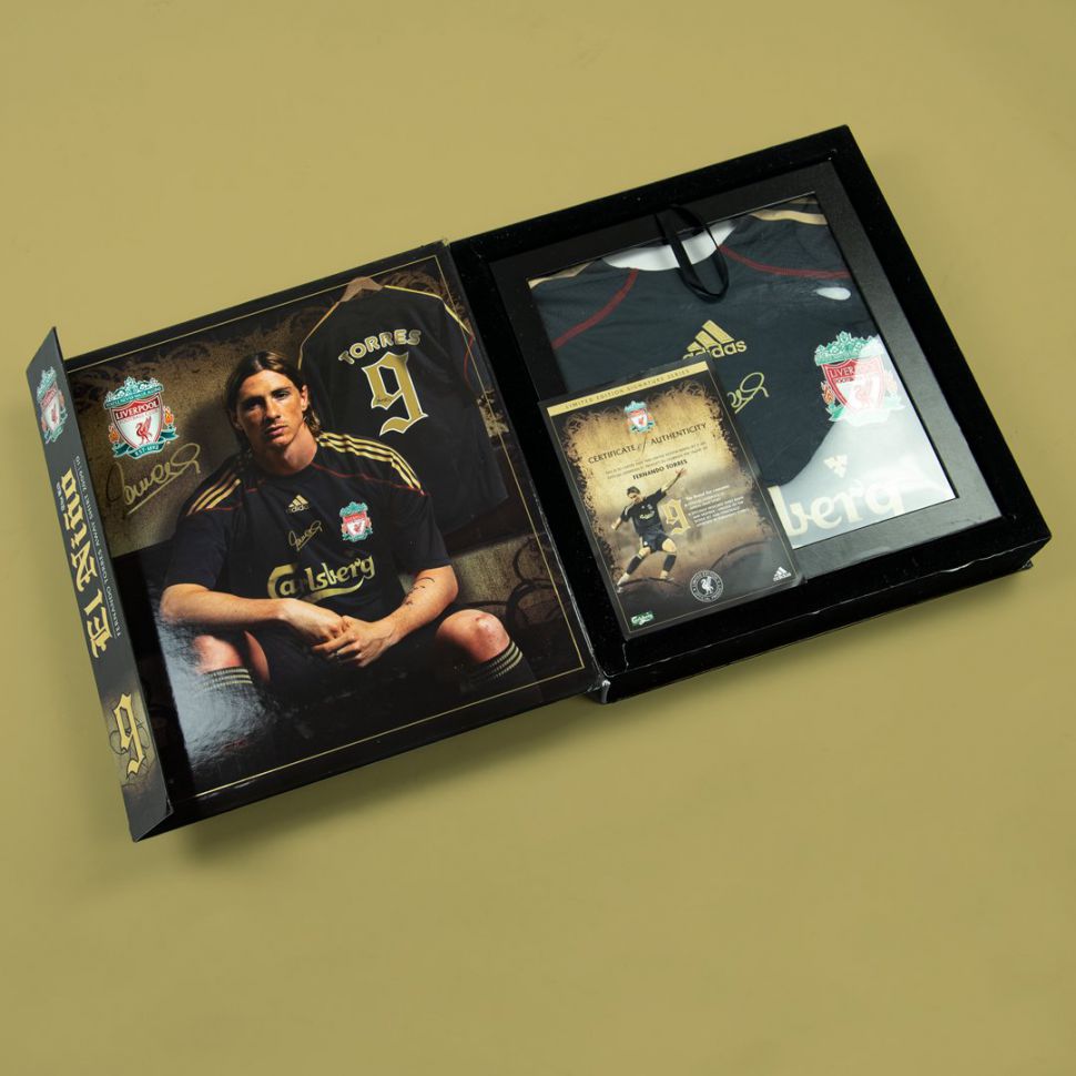 Box chữ ký Torres Liverpool 2009-2010 jersey shirt sign E85670 Adidas