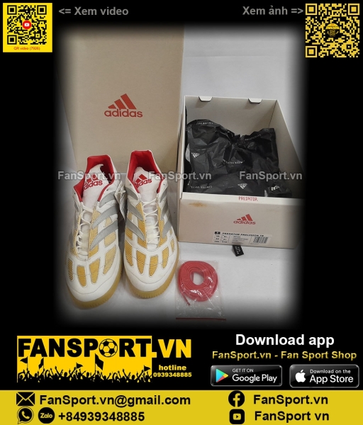 Giày David Beckham Predator Precision TR Adidas F97224 DB shoes white