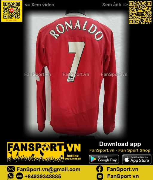 Áo Ronaldo 7 Manchester United 2004 2005 2006 home shirt jersey 118835