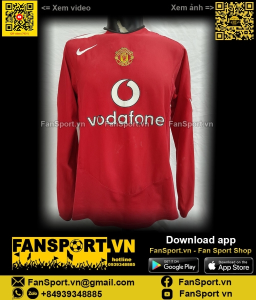 Áo Ronaldo 7 Manchester United 2004 2005 2006 home shirt jersey 118835