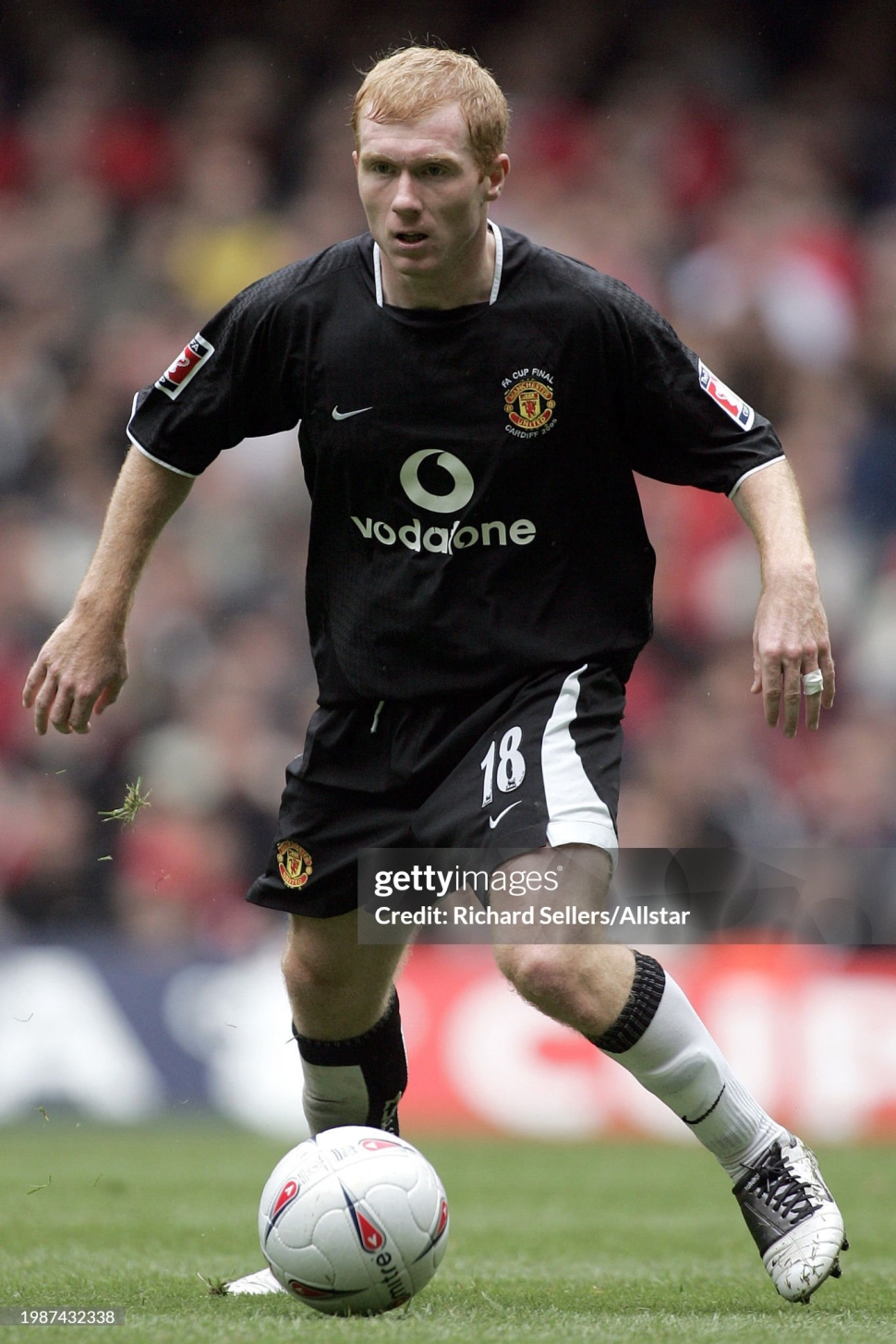 Áo Manchester United FA Cup Final 2005 away shirt black 112677 Nike M