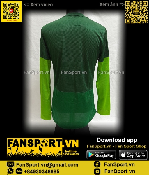 Áo đấu thủ môn Việt Nam 2012 2013 goalkeeper gk green 517461 Nike long
