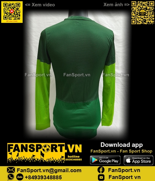 Áo đấu thủ môn Việt Nam 2012 2013 goalkeeper gk green 517461 Nike long