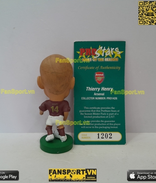 Tượng Thierry Henry 14 Arsenal 2005 2006 home corinthian PRO1428 brown