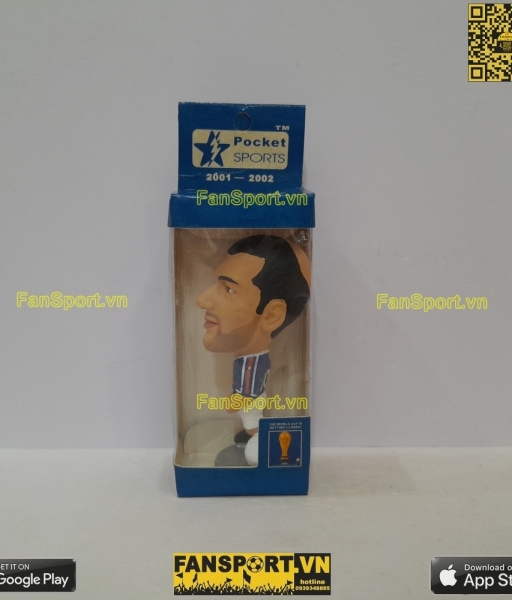 Tượng Zinedine Zidane 10 France 2000-2001-2002 home blue pocket sport