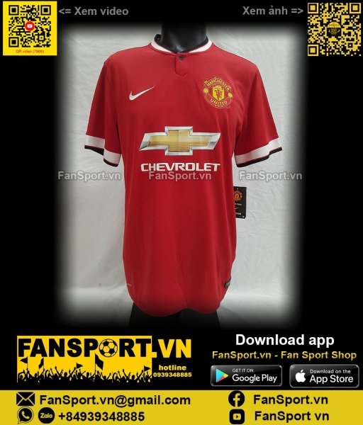 Áo đấu Manchester United 2014-2015 home shirt jersey red 611061 Nike