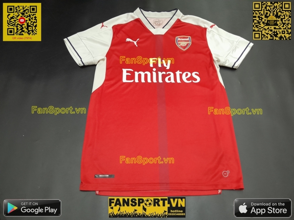 Áo đấu Arsenal 2016-2017 home shirt jersey red 749712 Puma bóng đá