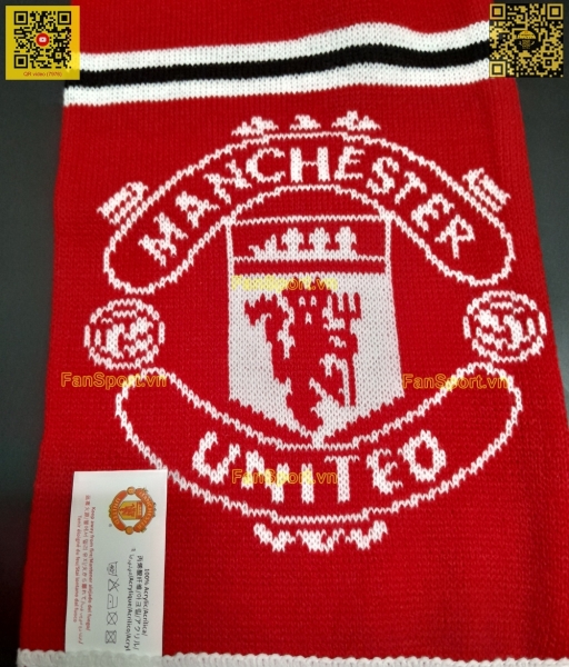 Khăn choàng cổ Manchester United scarf red official membership 23/24