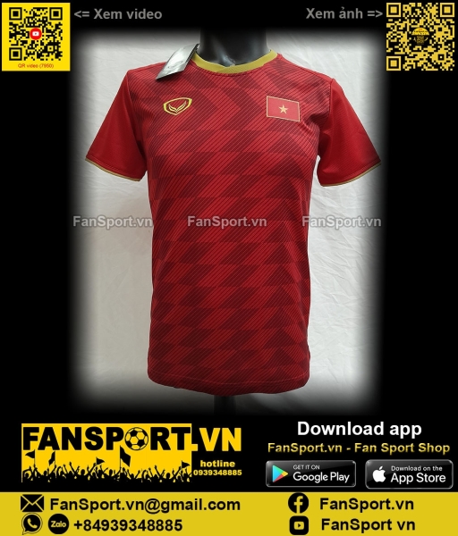 Áo đấu Việt Nam 2019 home đỏ shirt jersey Vietnam Grand Sport 38-923