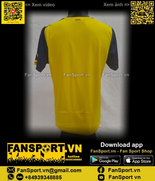 Áo đấu Arsenal 2014 2015 away shirt jersey yellow vàng 746449 Puma