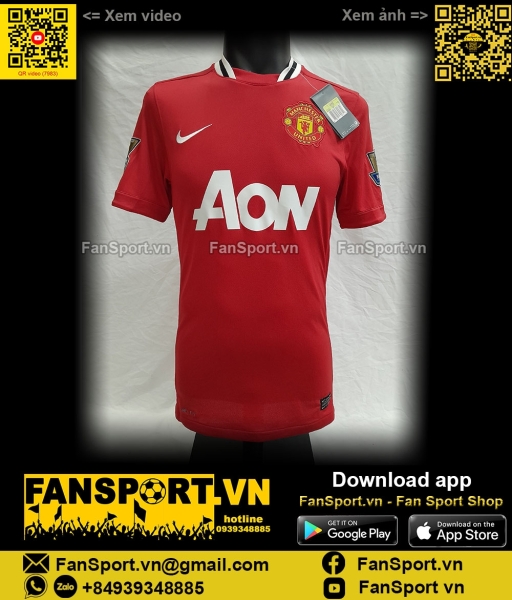 Áo Rooney 10 Manchester United 2011-2012 home shirt jersey 423932 Nike