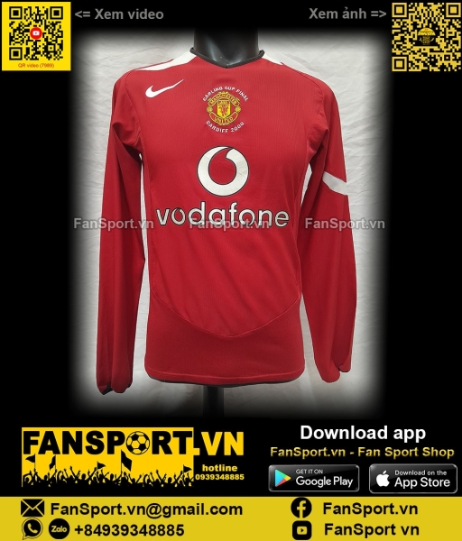 Áo đấu Manchester United 2004-2005-2006 home shirt jersey 118835 long
