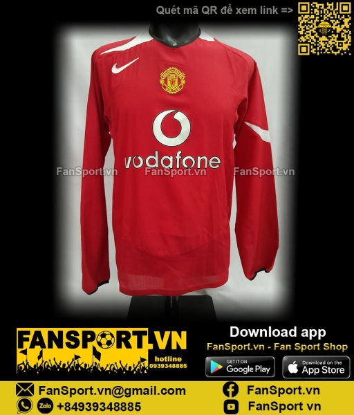 Áo đấu Manchester United 2004-2005-2006 home shirt jersey 118835 long