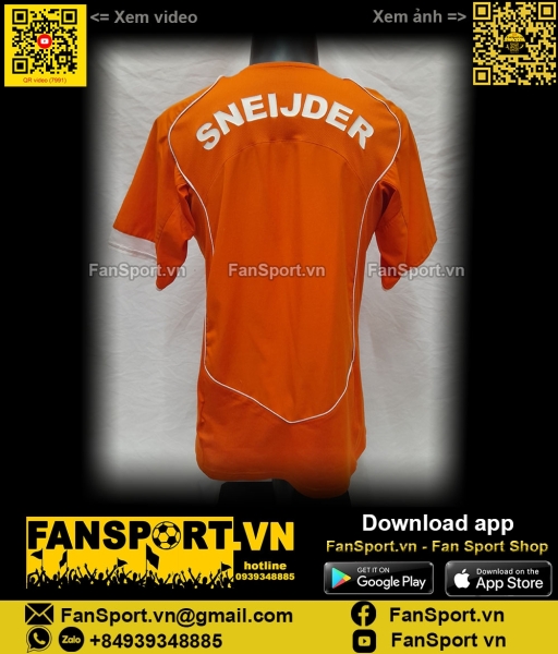 Áo Netherlands 2004 2005 2006 home shirt jersey 116606 Nike Hà Lan