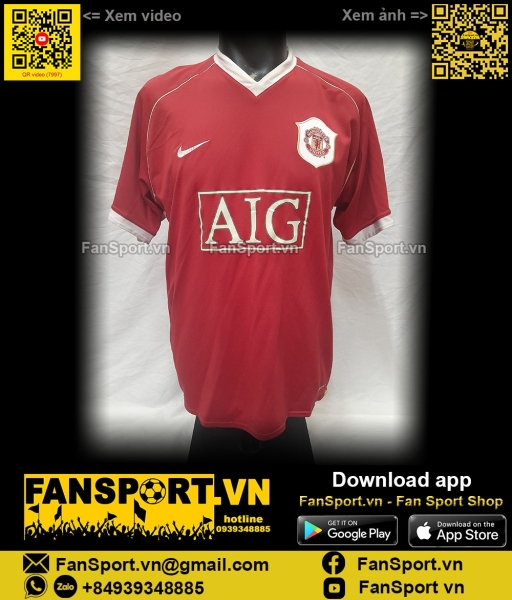 Áo đấu Manchester United 2006-2007 home shirt jersey red 146814 Nike