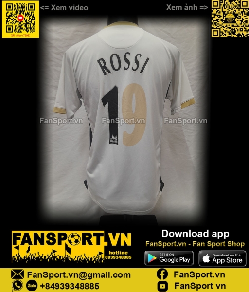 Áo Rossi 19 Manchester United 2006-2007 away shirt jersey Nike 146817