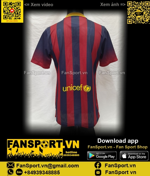 Áo đấu Barcelona 2013-2014 home shirt jersey authentic 532821 Nike