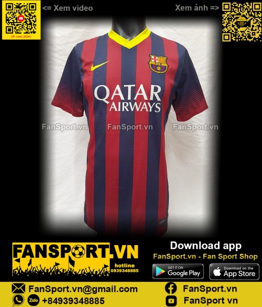 Áo đấu Barcelona 2013-2014 home shirt jersey authentic 532821 Nike