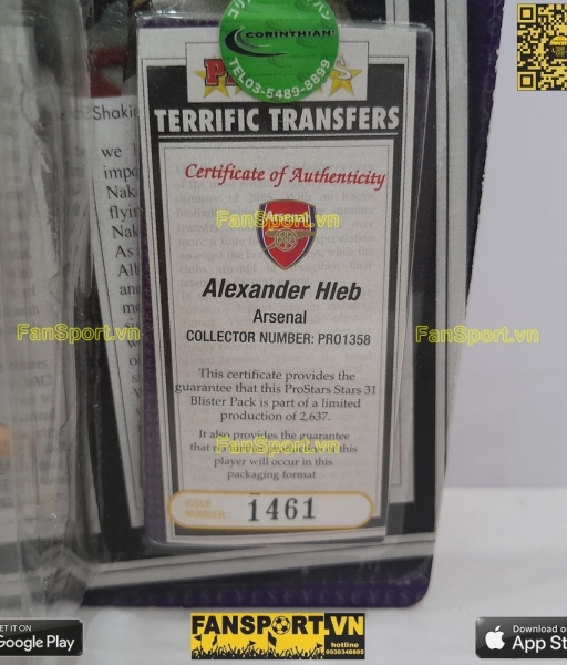 Tượng Alexander Hleb 13 Arsenal 2005 2006 home corinthian PRO1358