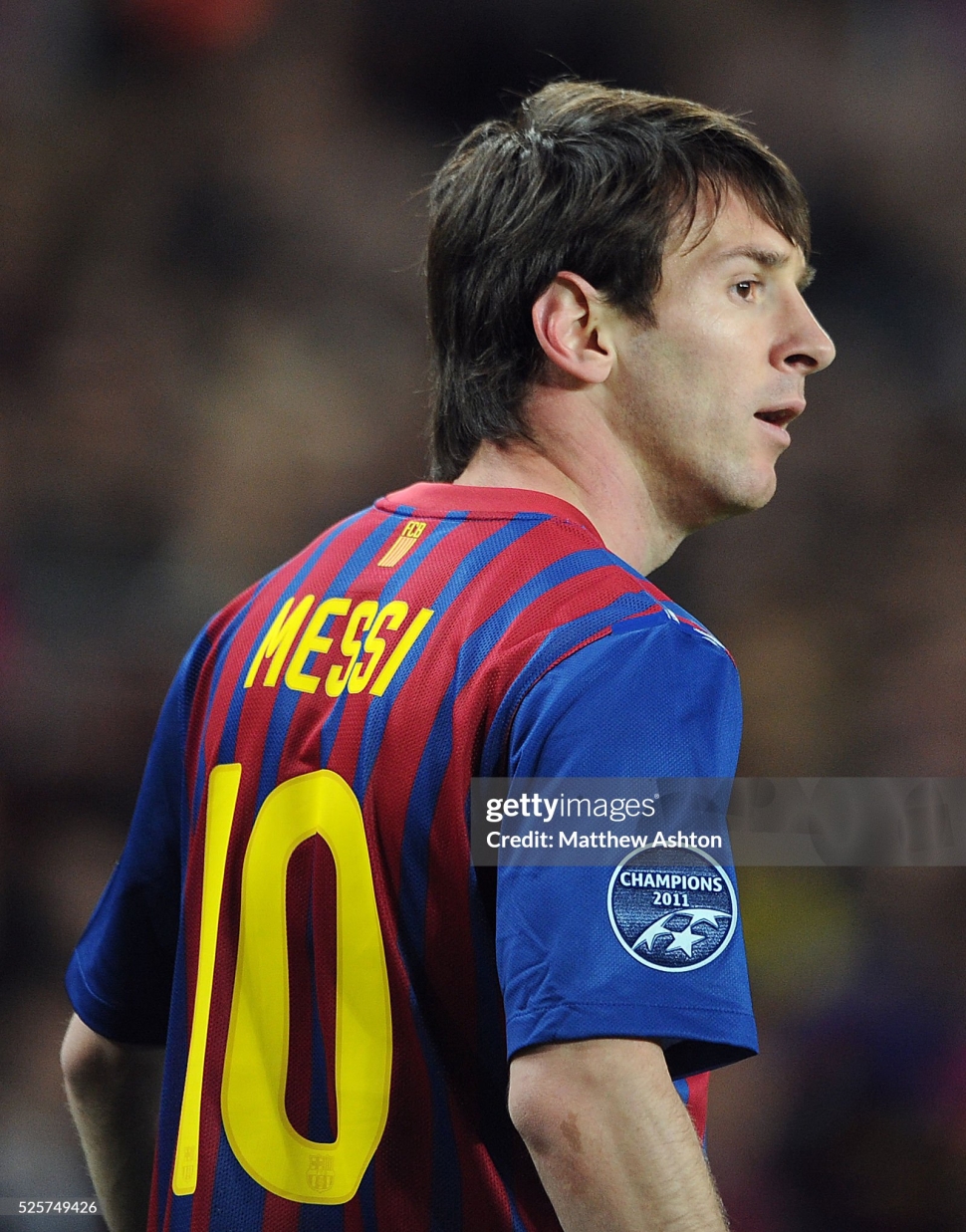 Áo Messi 10 Barcelona 2011-2012 home shirt jersey Nike 425858 player