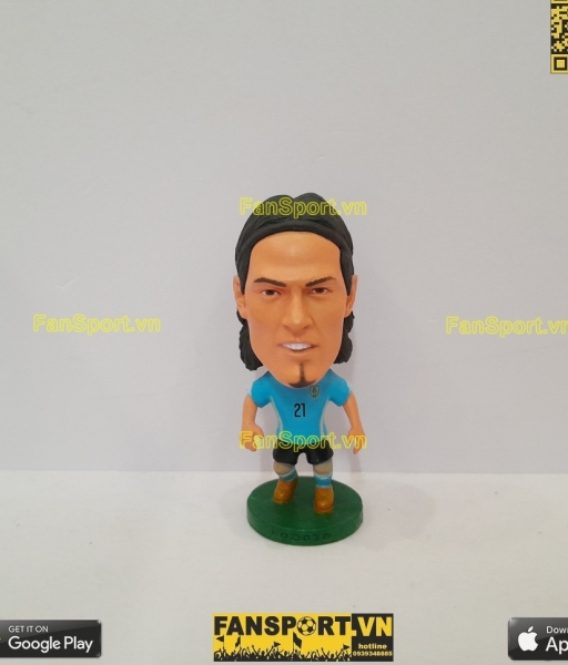 Tượng cầu thủ Edinson Cavani 9 Uruguay 2014-2015 home blue kodoto