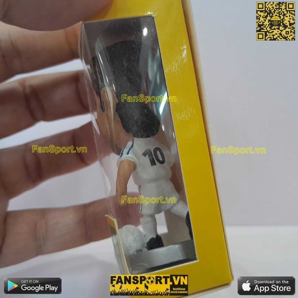 Tượng Luis Figo 10 Real Madrid 2001-2002 home white pocket sport box