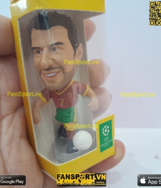 Tượng Luis Figo 7 Portugal 2000-2002 home pocket sport Bồ Đào Nha box