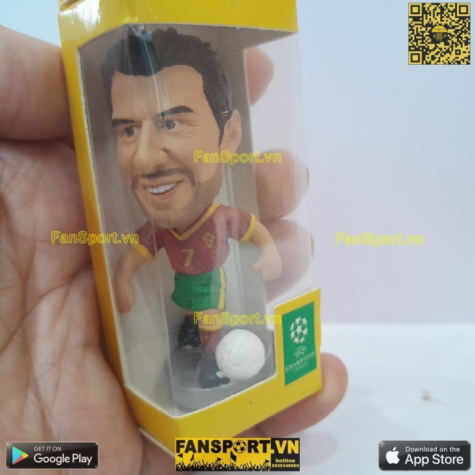 Tượng Luis Figo 7 Portugal 2000-2002 home pocket sport Bồ Đào Nha box