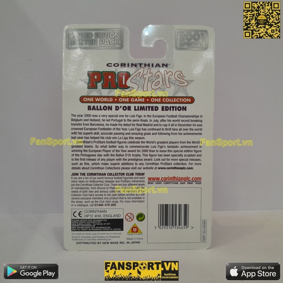 Tượng Luis Figo Ballon D'or 2000 European Player of the Year PRO457