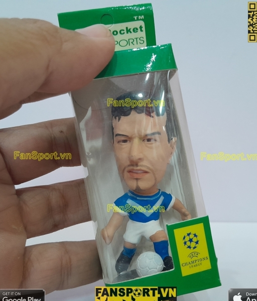 Tượng Roberto Baggio 10 Brescia 2000-2001 home blue pocket sport box