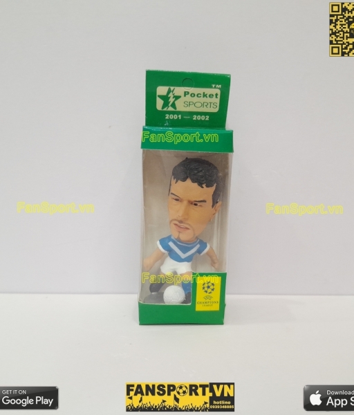 Tượng Roberto Baggio 10 Brescia 2000-2001 home blue pocket sport box