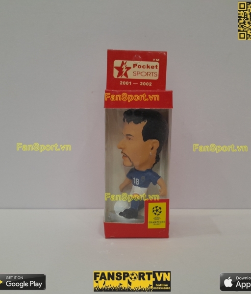 Tượng Roberto Baggio 18 Italy 2000-2001-2002 home blue pocket sport