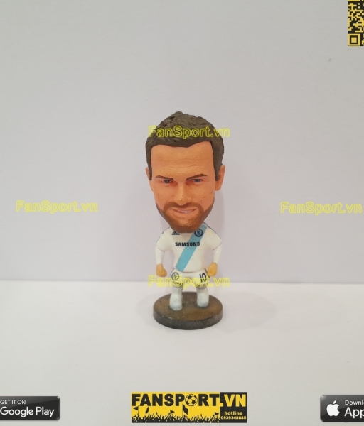 Tượng Juan Mata 8 Chelsea 2012 2013 away white soccerwe repaint