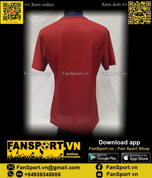 Áo Atletico Madrid 2015 2016 home shirt jersey 686335 player authentic