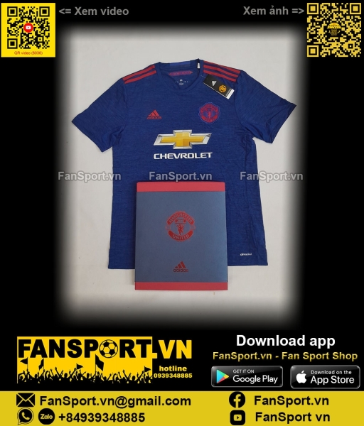 Box áo đấu Manchester United 2016-2017 away shirt jersey AI6704 BNWT
