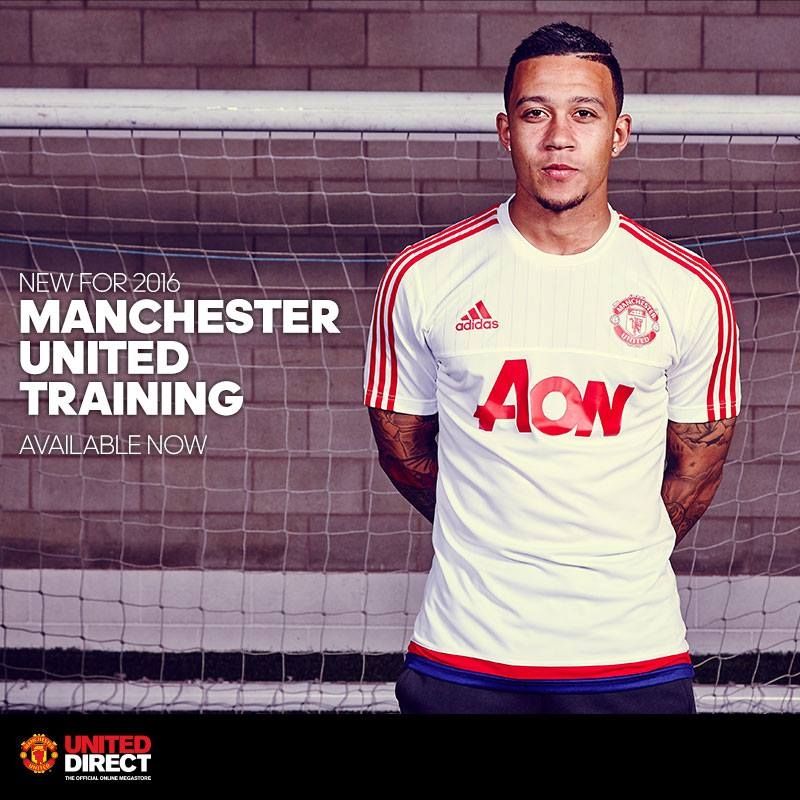 Áo tập luyện Manchester United 2015-2016 white jersey shirt AC1970