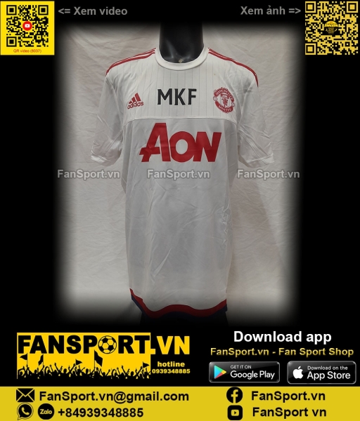 Áo tập luyện Manchester United 2015-2016 white jersey shirt AC1970