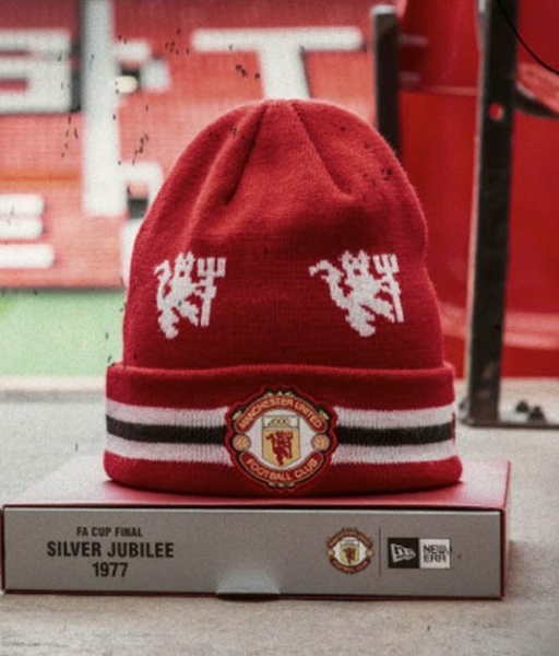 Nón Manchester United FA Cup 1977 Silver Jubilee New Era cap mũ len