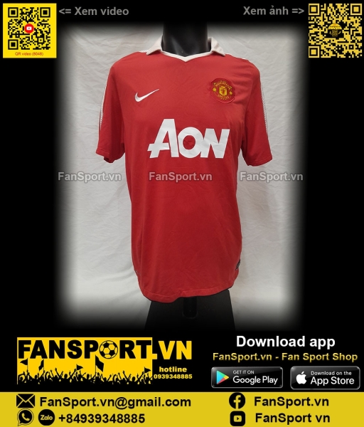 Áo đấu Manchester United 2010-2011 home shirt jersey 382469 Nike red