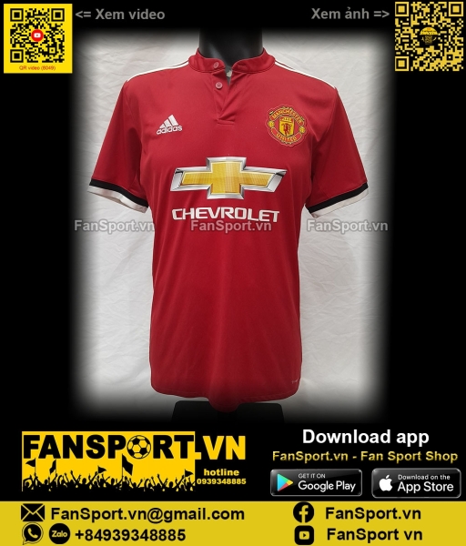 Áo Matic Manchester United 2017-2018 home shirt jersey Adidas BS1214