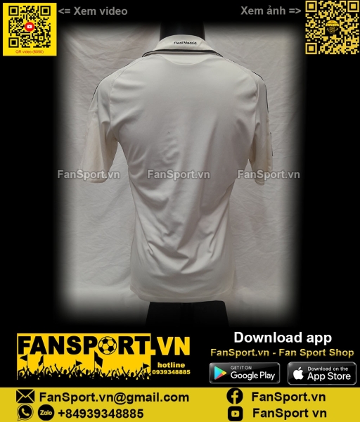 Áo đấu bóng đá Real Madrid 2008-2009 home shirt white 315118 Adidas S