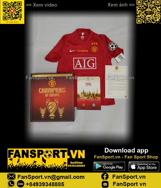 Box 2008 Manchester United Winner Champion League home shirt 237924 L